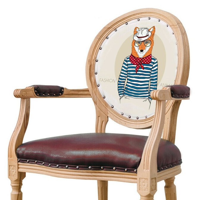 Стул Fox с сидением бордового цвета - купить Обеденные стулья по цене 28800.0