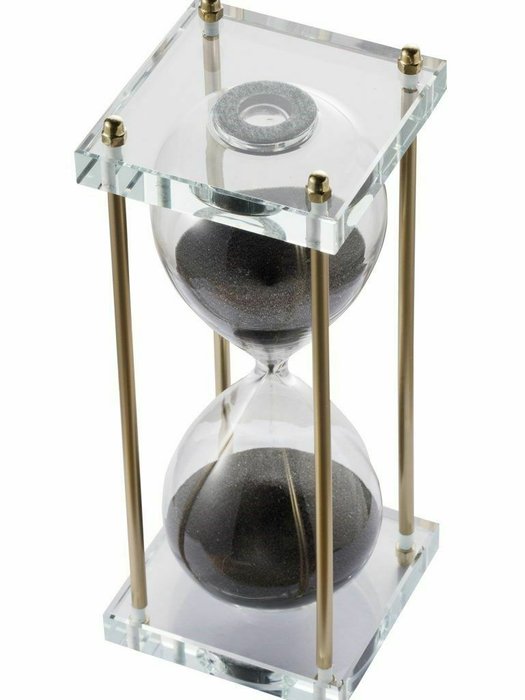 Песочные часы 30 м черно-золотого цвета - лучшие Часы в INMYROOM