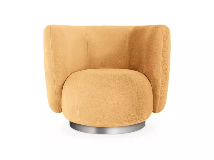Кресло Lucca желтого цвета с серым основанием  - купить Интерьерные кресла по цене 59040