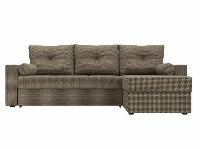 Угловой диван-кровать Верона бежево-коричневого цвета  правый угол - купить Угловые диваны по цене 44999.0