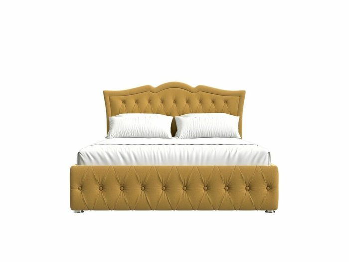 Кровать Герда 160х200 желтого цвета с подъемным механизмом - купить Кровати для спальни по цене 81999.0