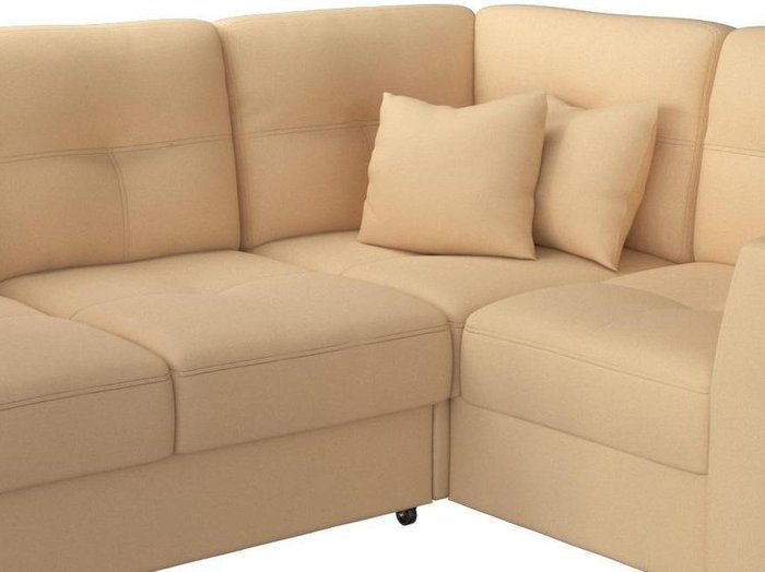Угловой диван-кровать Манхеттен Light светло-бежевого цвета - лучшие Угловые диваны в INMYROOM