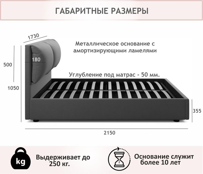 Кровать Vita 160х200 голубого цвета без подъемного механизма - лучшие Кровати для спальни в INMYROOM