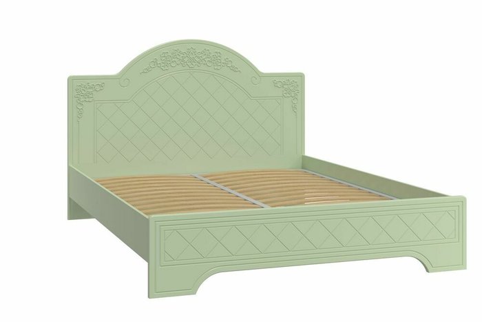 Кровать Соня Премиум 160x200 светло-зеленого цвета