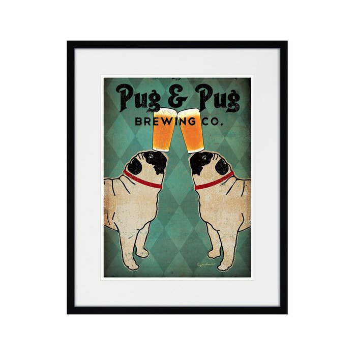 Репродукция картины Pug and Pug Brewing Co - купить Картины по цене 3995.0 Репродукция картины Pug and Pug Brewing Co - купить Картины по цене 3995.0