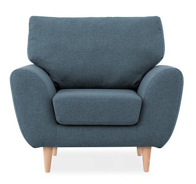 Кресло Алиса сине-серого цвета - купить Интерьерные кресла по цене 21750.0