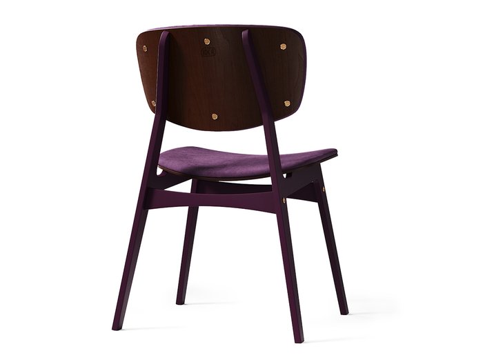 Мягкий стул Sid тёмная берёза / имперский фиолет - лучшие Обеденные стулья в INMYROOM