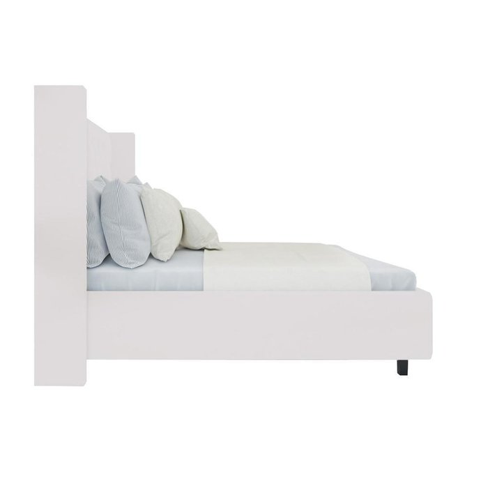 Кровать Wing-2 Велюр Молочный 200x200 - лучшие Кровати для спальни в INMYROOM