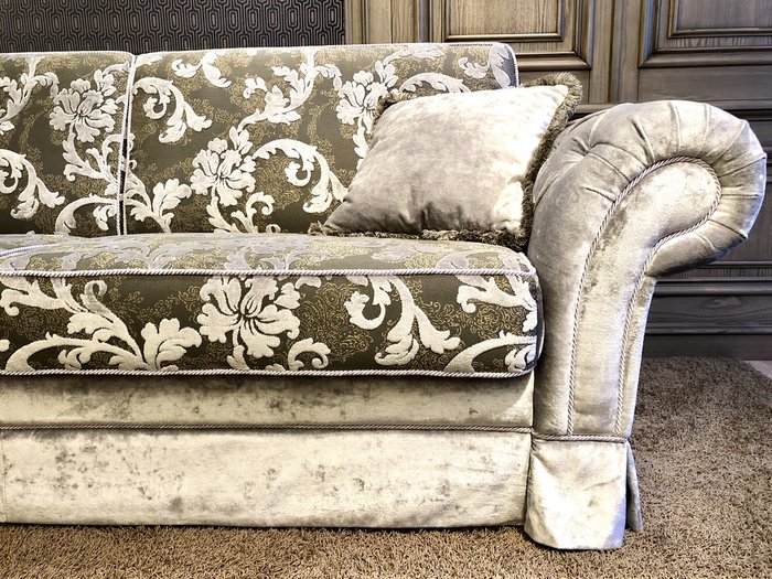 Раскладной диван Paris mokko с цветочным принтом - лучшие Прямые диваны в INMYROOM