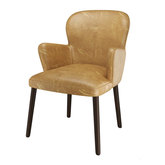 Стул-кресло мягкий Betonica бежево-коричневого цвета