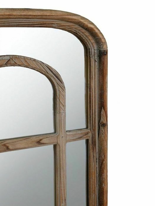 Настенное зеркало-окно 41х98 коричневого цвета - лучшие Настенные зеркала в INMYROOM