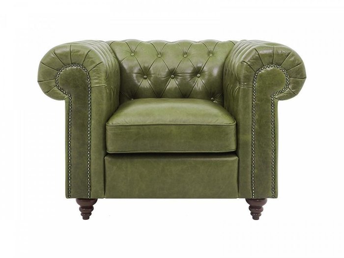 Кресло Chesterfield зеленого цвета