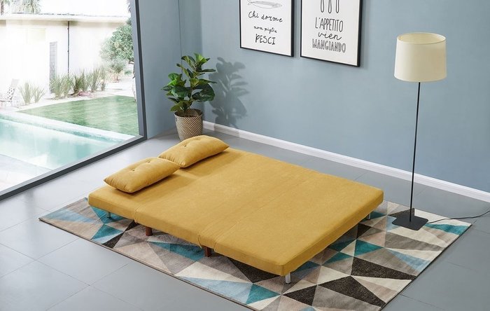 Диван-кровать Doris желтого цвета - купить Прямые диваны по цене 58950.0