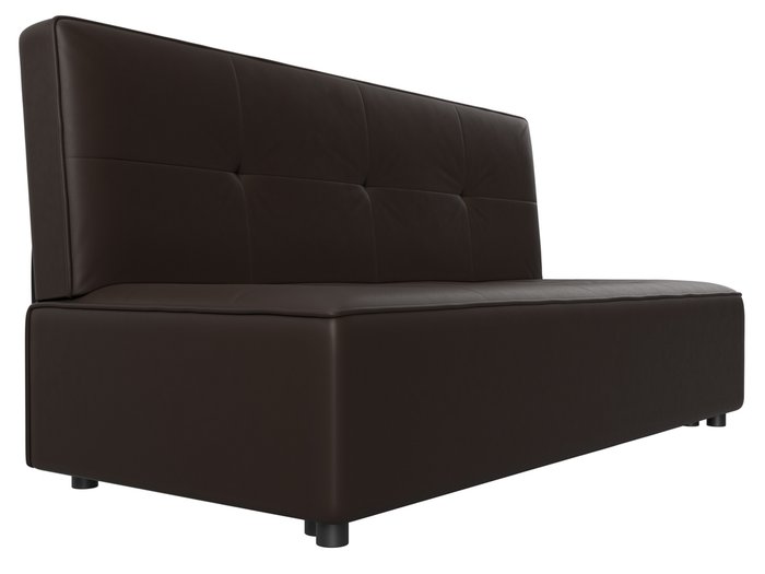Прямой диван-кровать Зиммер темно-коричневого цвета (экокожа) - лучшие Прямые диваны в INMYROOM