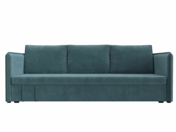Прямой диван-кровать Слим бирюзового цвета - купить Прямые диваны по цене 26999.0