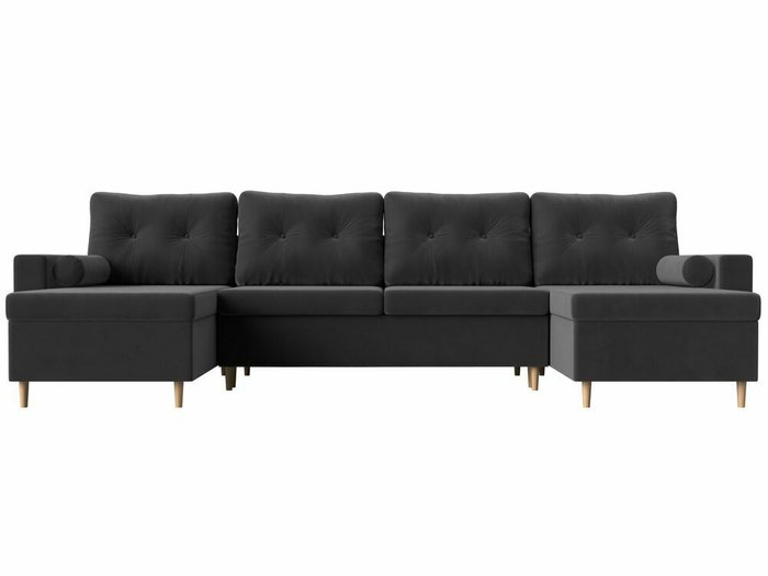 Угловой диван-кровать Белфаст серого цвета (тик-так)  - купить Угловые диваны по цене 92999.0