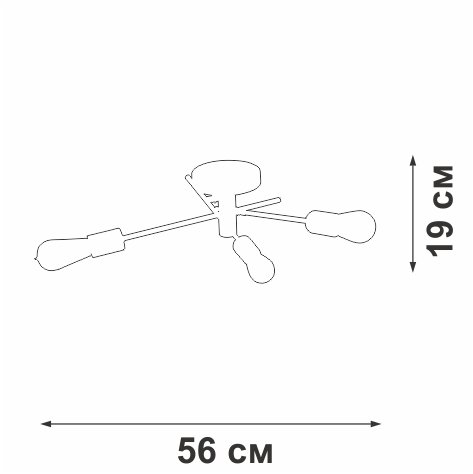 Потолочная люстра V3964-1/3PL (металл, цвет черный) - купить Потолочные люстры по цене 3900.0