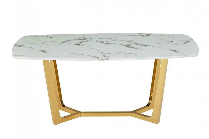 Стол обеденный Ланс М со столешницей цвета белый мрамор - купить Обеденные столы по цене 112400.0