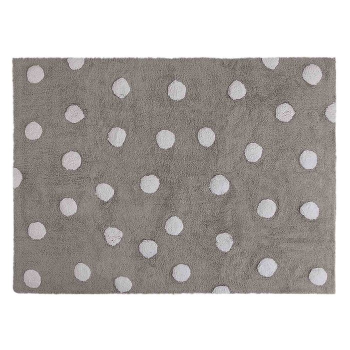Ковер Polka dots 120х160 серо-белого цвета