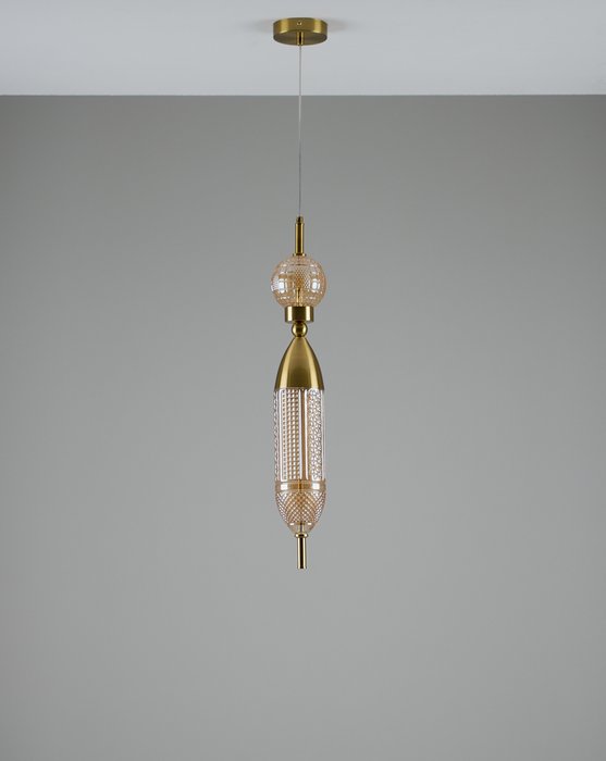 Подвесной светодиодный светильник Candle бронзово-янтарного цвета - лучшие Подвесные светильники в INMYROOM