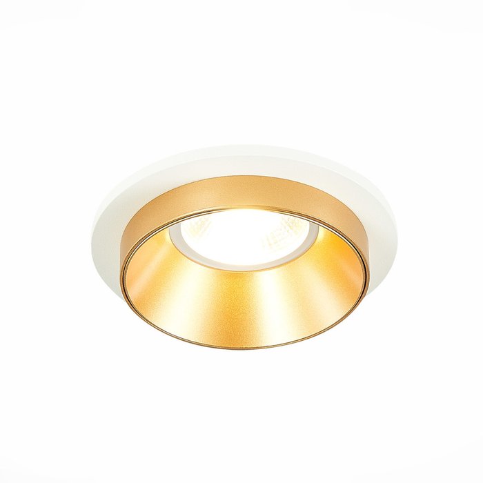 Встраиваемый светильник Point бело-золотого цвета - лучшие Встраиваемые споты в INMYROOM