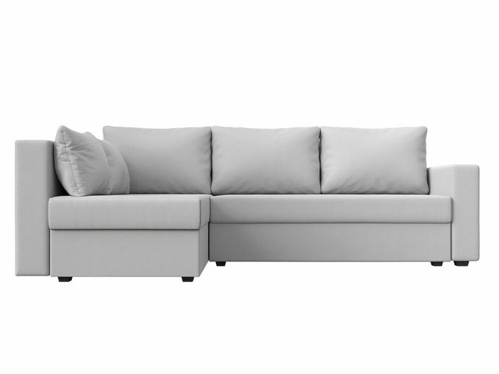 Угловой диван-кровать Мансберг бежевого цвета (экокожа) левый угол - купить Угловые диваны по цене 39999.0