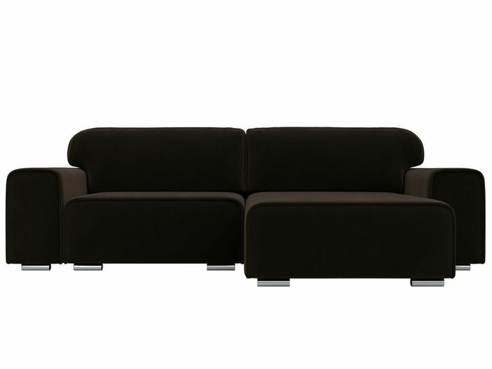 Угловой диван-кровать Лига 029 темно-коричневого цвета правый угол - купить Угловые диваны по цене 63999.0