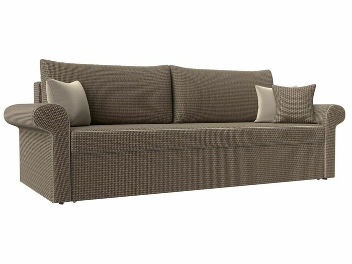 Прямой диван-кровать Милфорд бежево-коричневого цвета