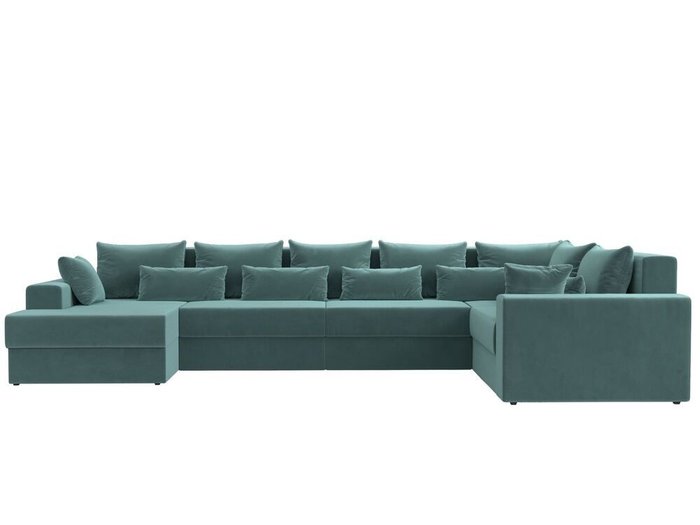 Угловой диван-кровать Майами бирюзового цвета левый угол - купить Угловые диваны по цене 102999.0