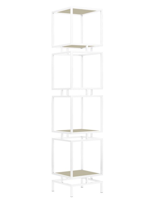 Стеллаж Cubic-4 серо-белого цвета