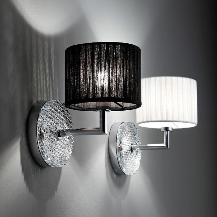 Настенный светильник Fabbian DIAMOND SWIRL с хрустальным элементом - лучшие Бра и настенные светильники в INMYROOM