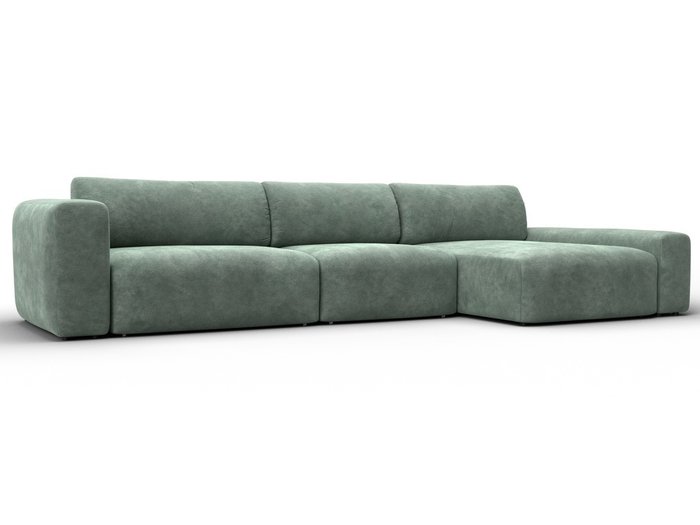 Угловой диван-кровать Лига-066 светло-зеленого цвета правый Угловой диван-кровать Лига-066 светло-зеленого цвета правый