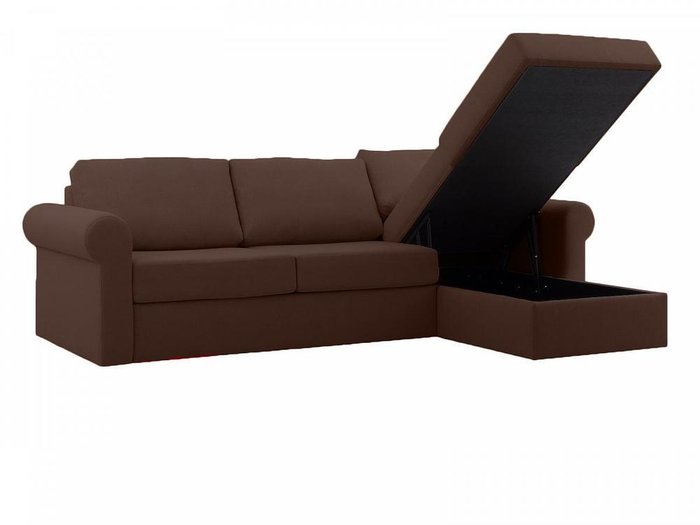 Угловой диван Peterhof темно-коричневого цвета - лучшие Угловые диваны в INMYROOM