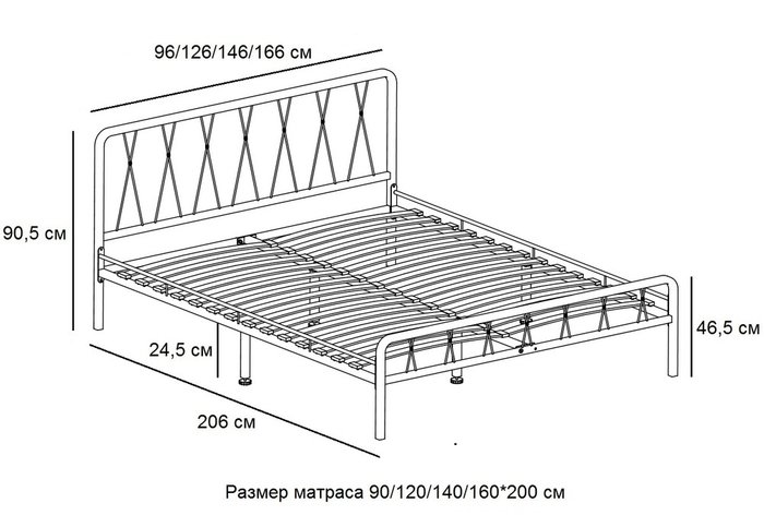 Кровать Клэр 160х200 черного цвета - купить Кровати для спальни по цене 17835.0