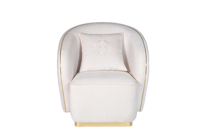 Кресло Olten кремового цвета - купить Интерьерные кресла по цене 94400.0