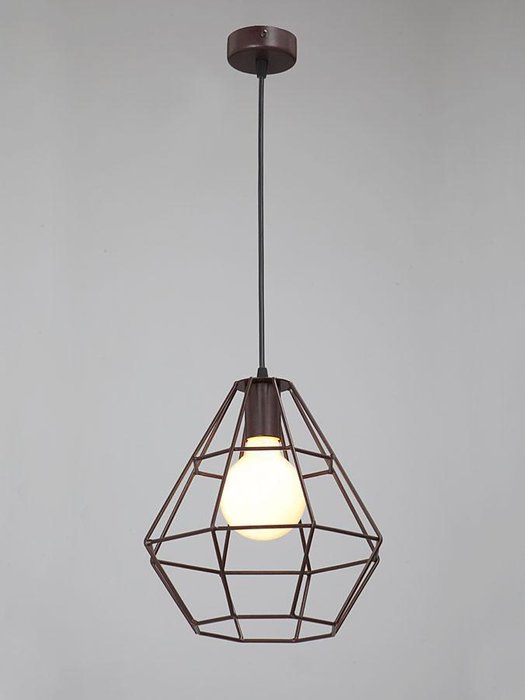 Подвесной светильник из металла коричневого цвета - купить Подвесные светильники по цене 2011.0