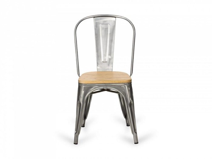 Стул Tolix wood серо-коричневого цвета - купить Обеденные стулья по цене 5990.0