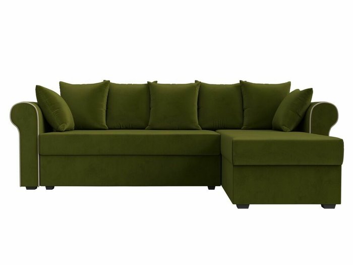 Угловой диван Рейн-кровать зеленого цвета правый угол - купить Угловые диваны по цене 33999.0
