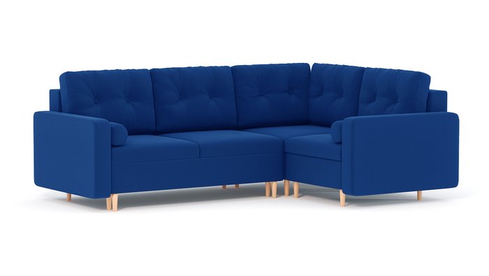 Угловой диван-кровать Палмер синего цвета
