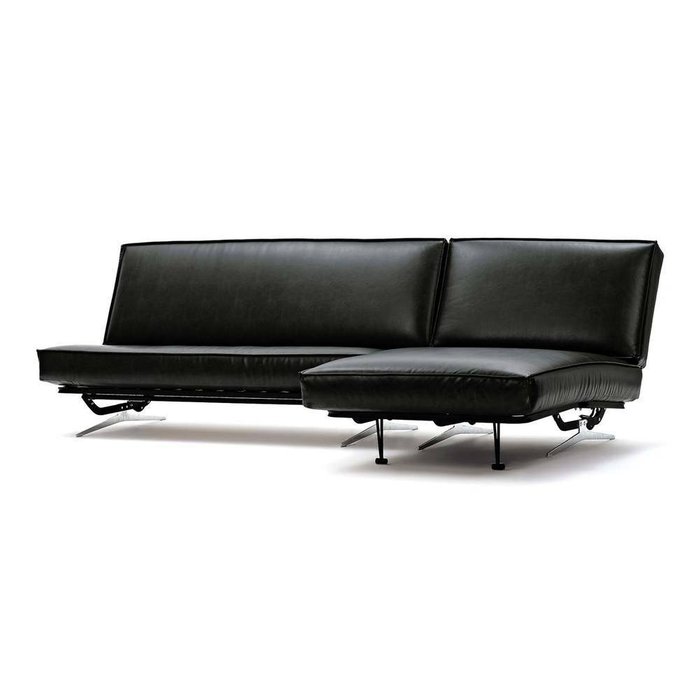 Угловой диван-кровать Арни из экокожи черного цвета - купить Угловые диваны по цене 47990.0