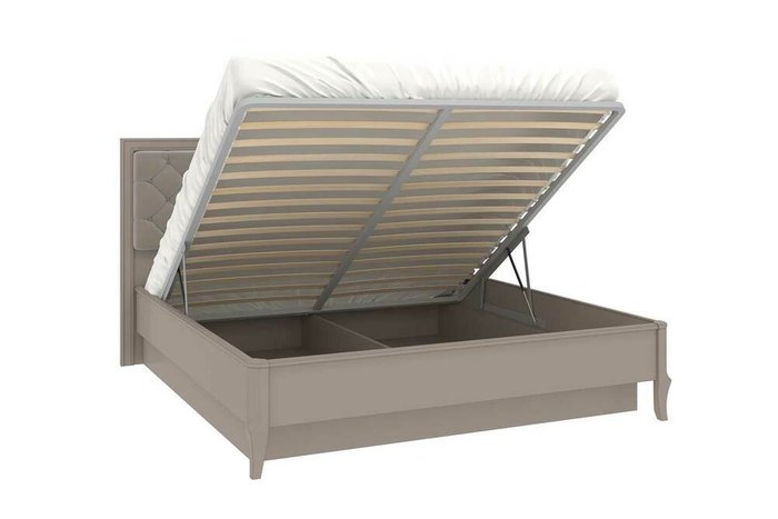 Кровать с подъемным механизмом Онтарио 180х200 серо-бежевого цвета - купить Кровати для спальни по цене 133980.0