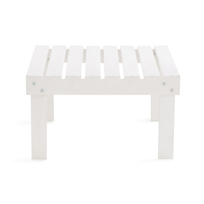 Подставка для ног или низкий столик Zeda из акации белого цвета - купить Садовые столы по цене 7364.0