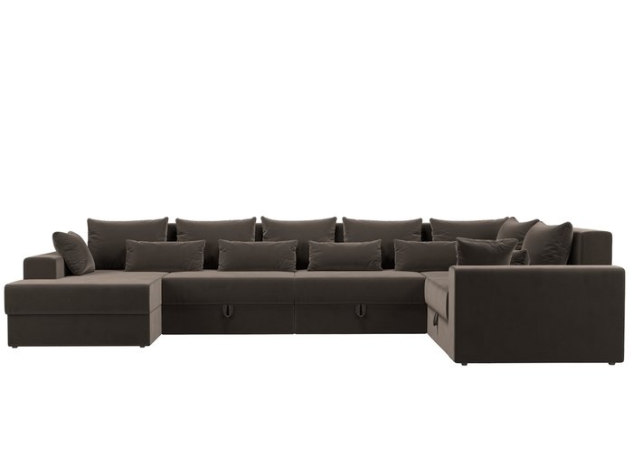Угловой диван-кровать Мэдисон коричневого цвета - купить Угловые диваны по цене 82990.0