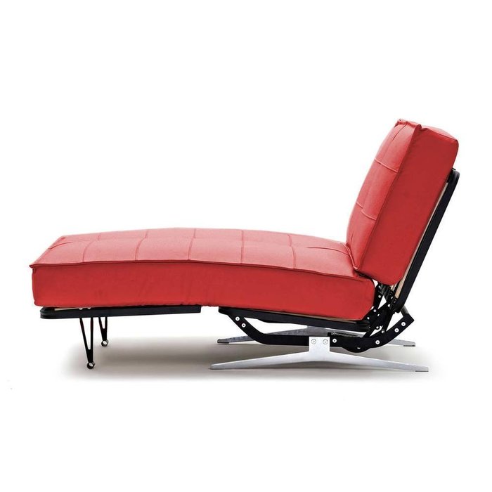 Угловой диван-кровать Арни из натуральной кожи красного цвета - лучшие Угловые диваны в INMYROOM