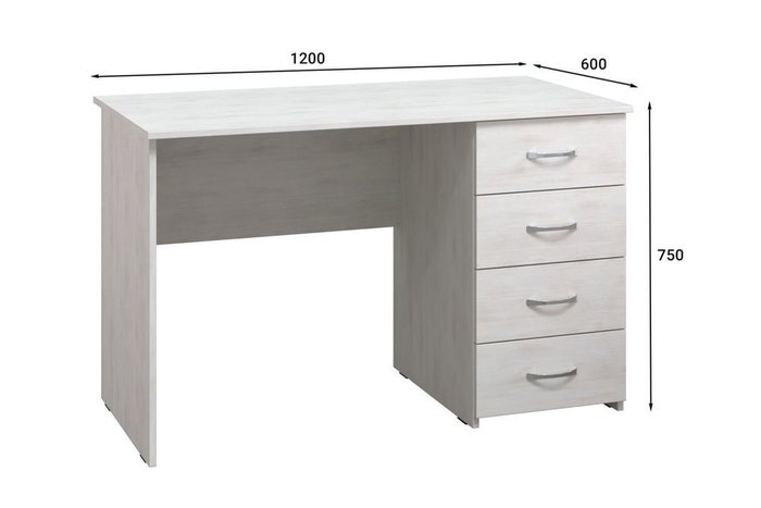 Стол письменный серо-белого цвета - купить Письменные столы по цене 11205.0
