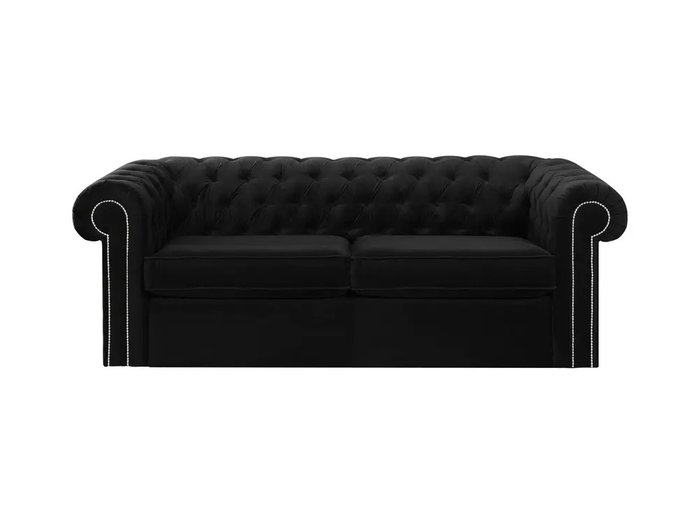 Диван-кровать Chesterfield черного цвета