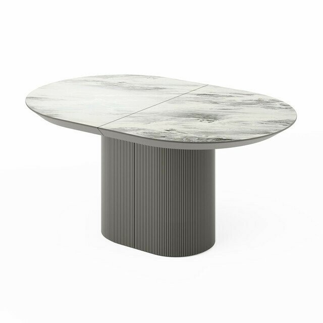 Раздвижной обеденный стол Гиртаб S серого цвета