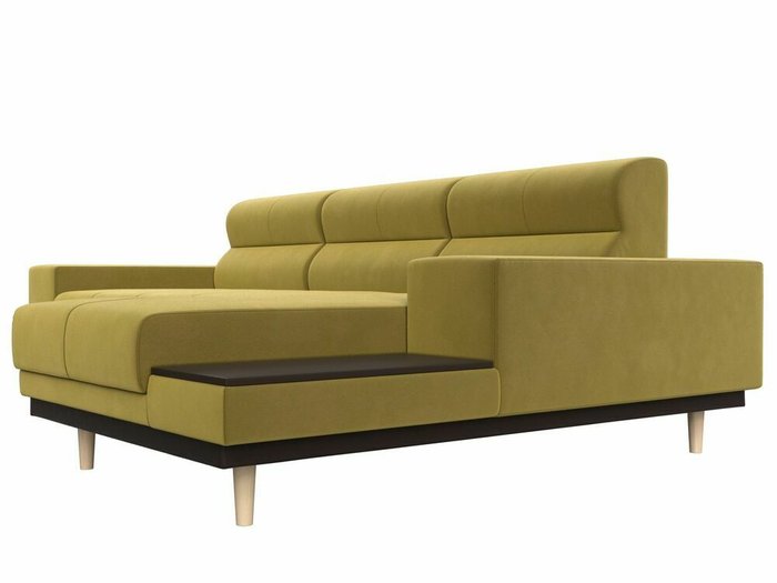 Угловой диван-кровать Леонардо желтого цвета правый угол - лучшие Угловые диваны в INMYROOM