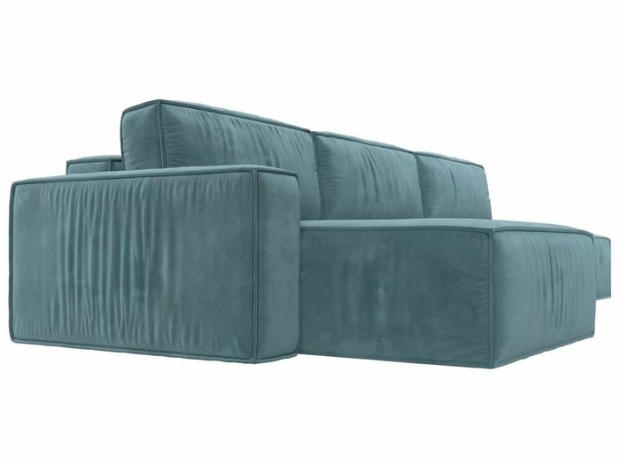 Угловой диван-кровать Прага модерн лонг бирюзового цвета левый угол - лучшие Угловые диваны в INMYROOM