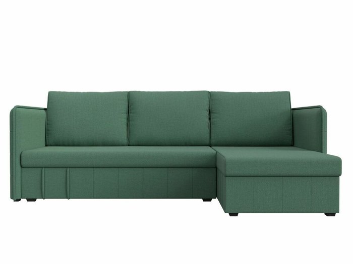 Угловой диван-кровать Слим зеленого цвета правый угол - купить Угловые диваны по цене 28999.0